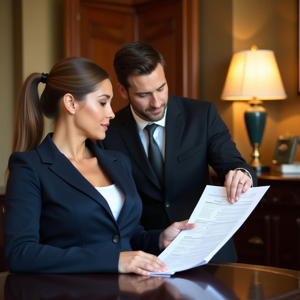 Un consultor explicando planificación fiscal a un cliente